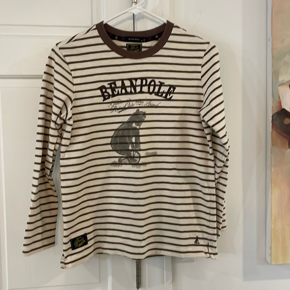 Boys heavy weight rugby long sleeved top Striped Bean Pole CH 155 US 12